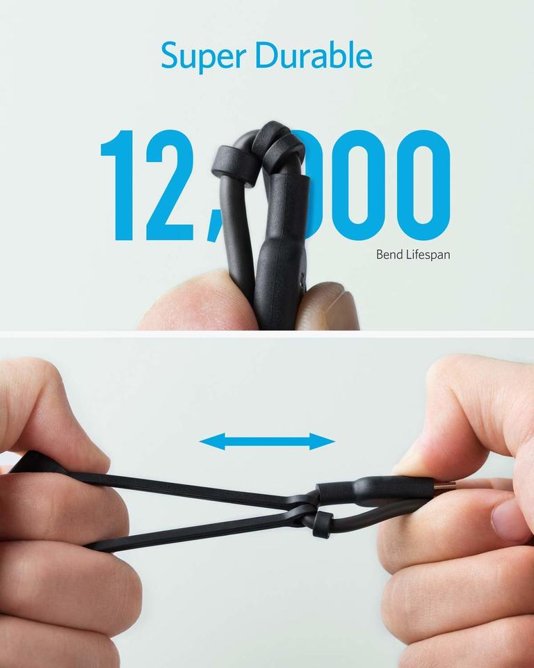 Anker super durable cable with bend lifespan for long-lasting use