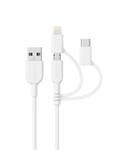 Anker multi-port cable with USB, Lightning for efficient charging