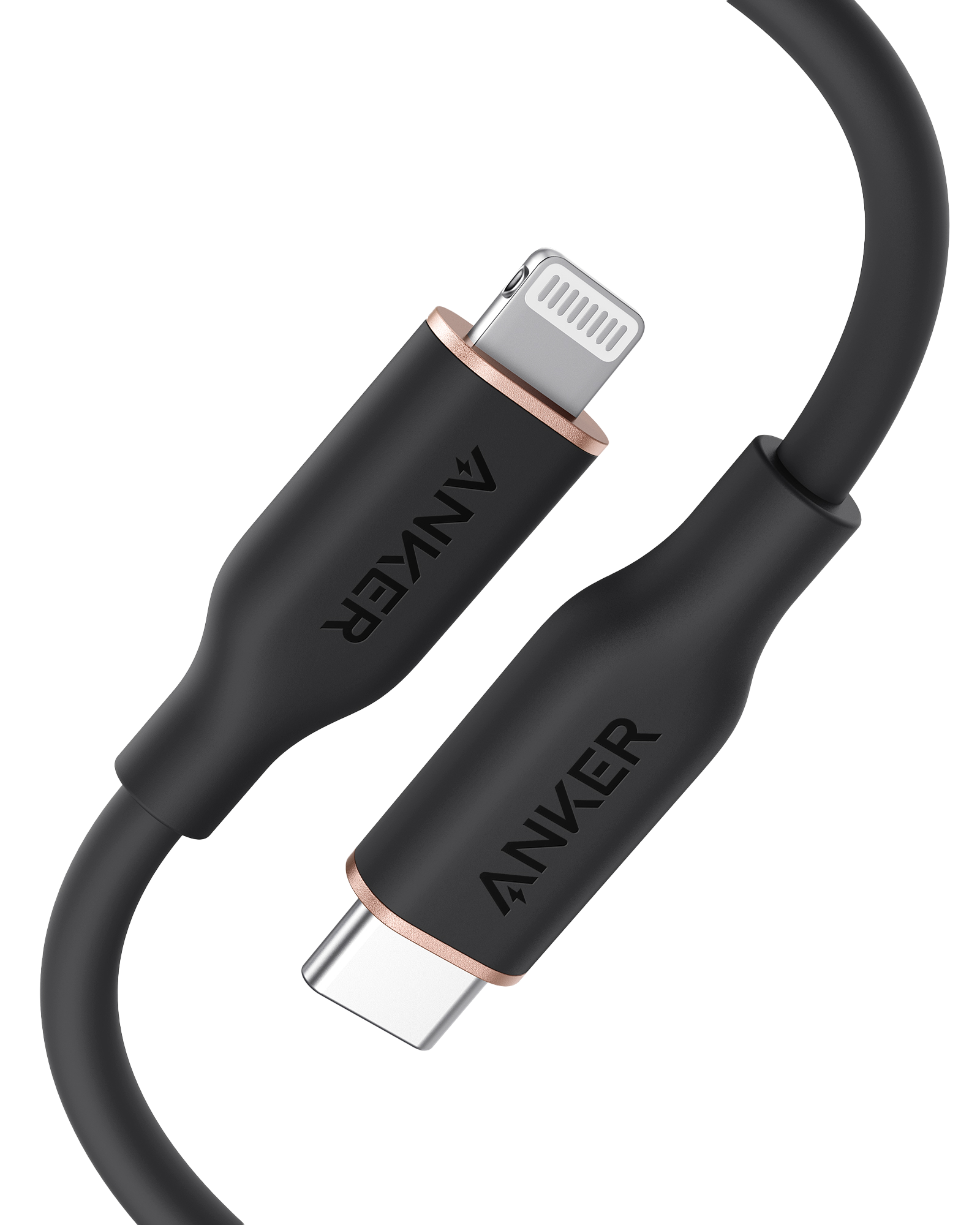 Anker black USB-C to Lightning cable for Keyword