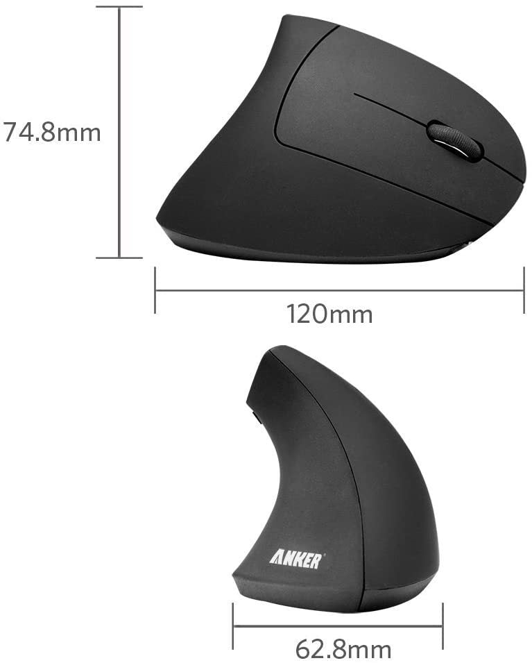 Refurbished Anker 2.4G Wireless Vertical Ergonomic Optical Mouse
