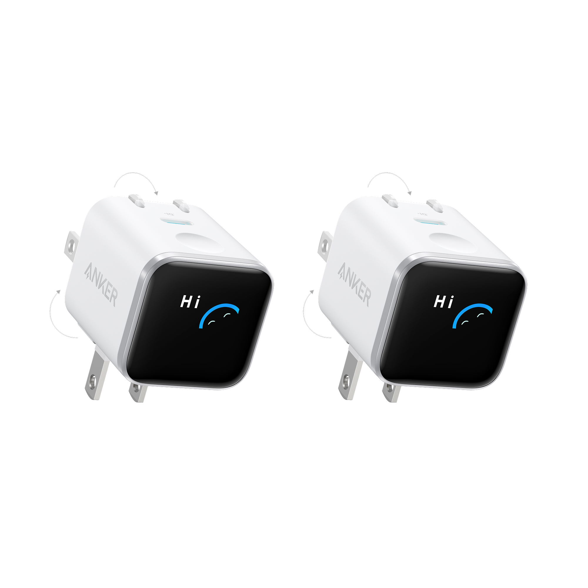 Anker Nano Charger (45W, Smart Display, 180° Foldable)