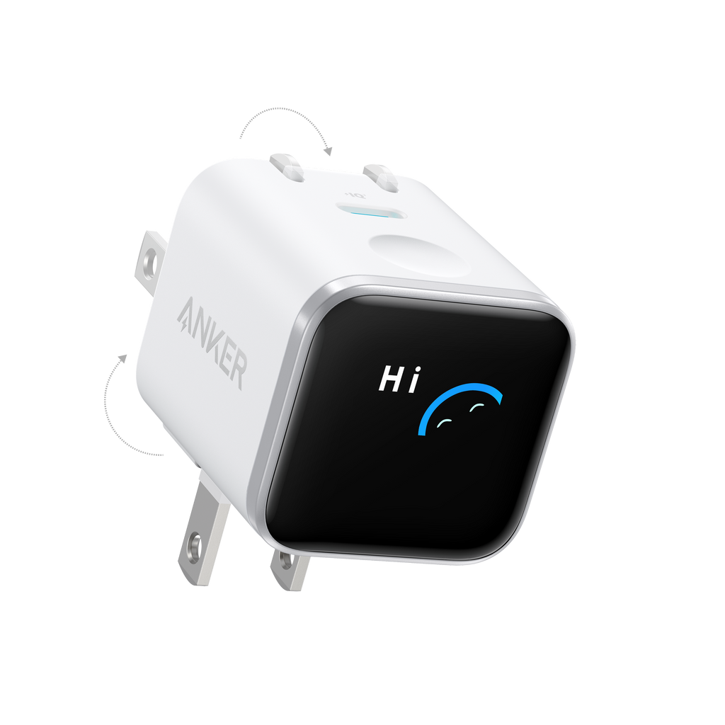 Anker Nano Charger (45W, Smart Display, 180° Foldable)